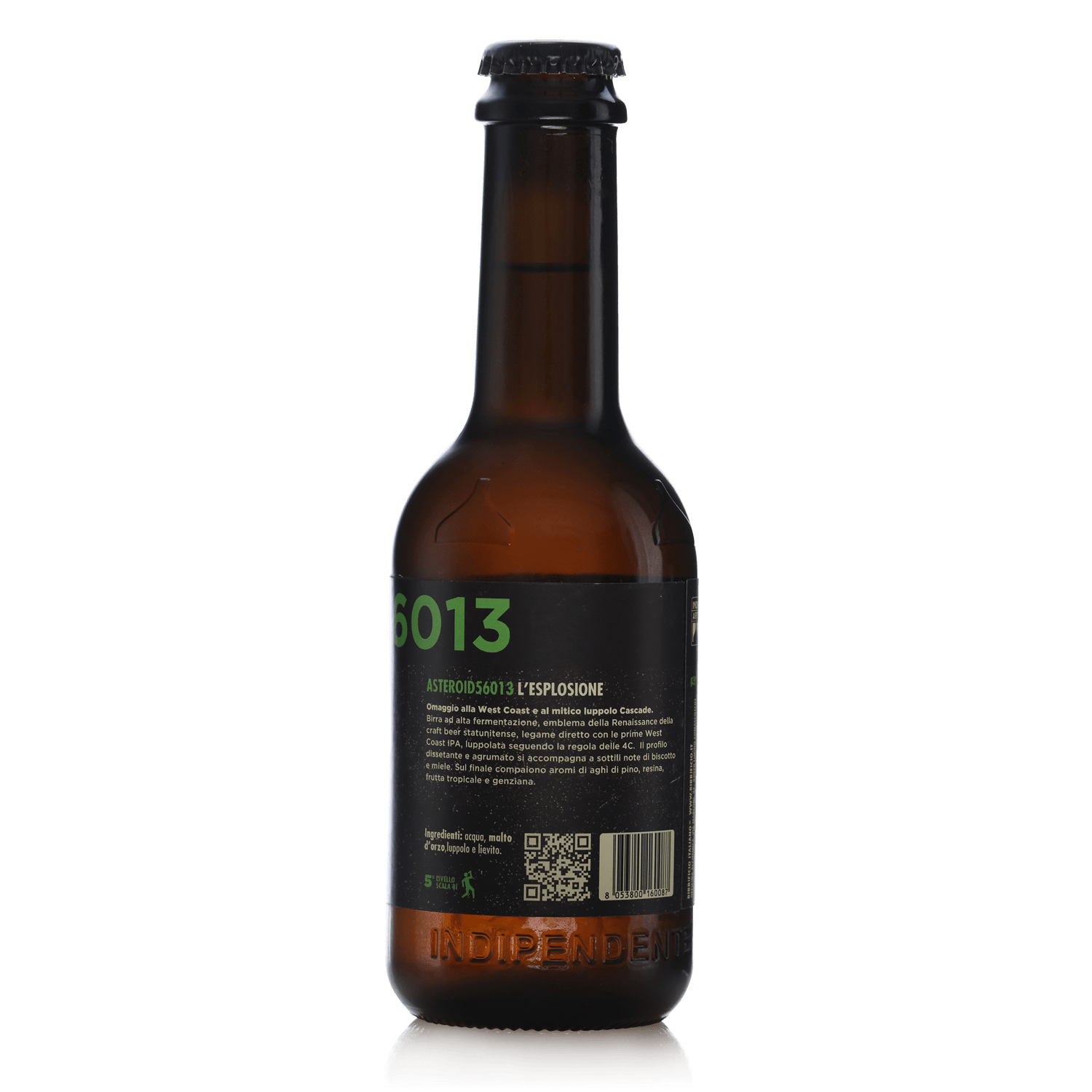 Birra artigianale ASTEROID56013 bottiglia 33 cl Birrificio Italiano retro