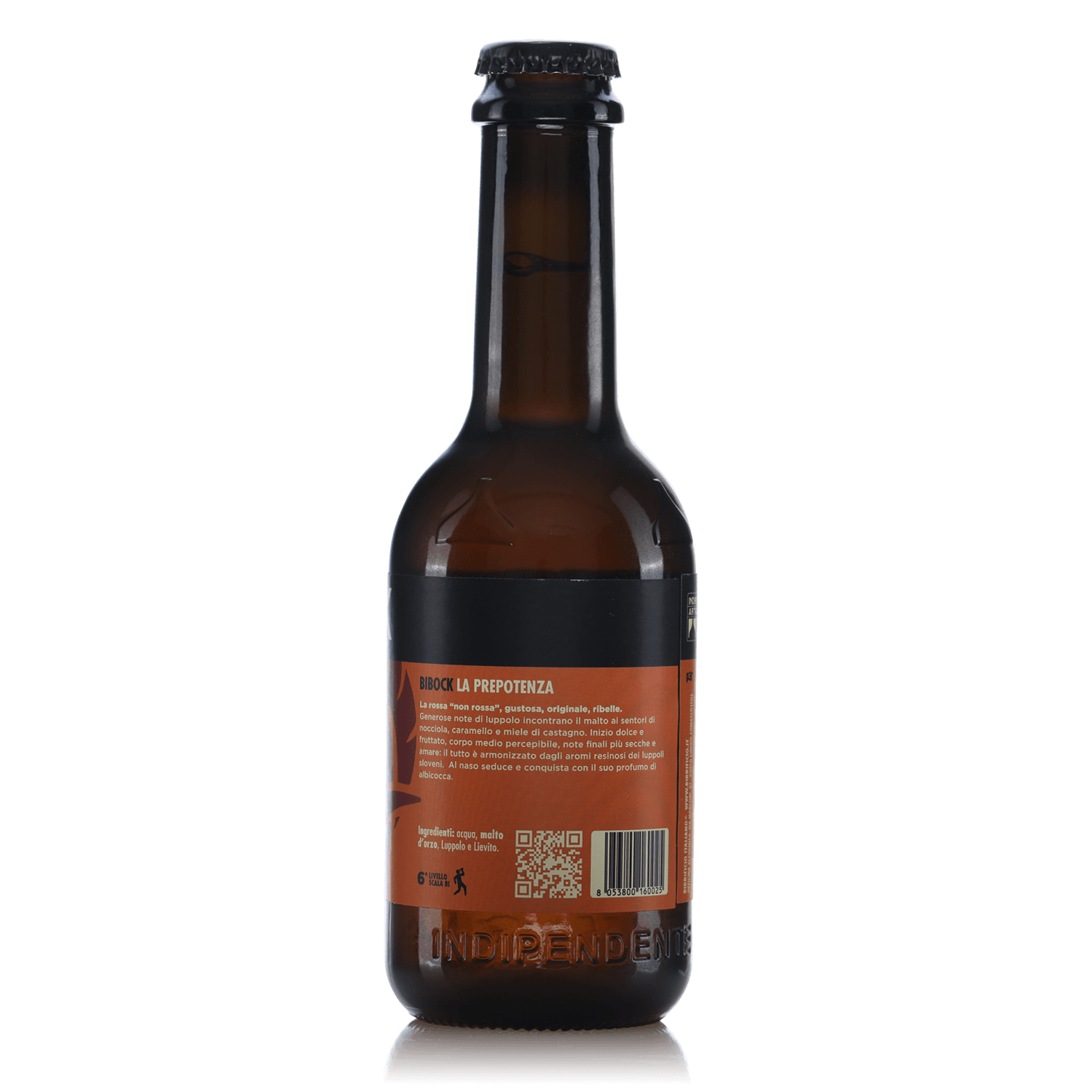 Birra artigianale BIBOCK bottiglia 33 cl Birrificio Italiano retro