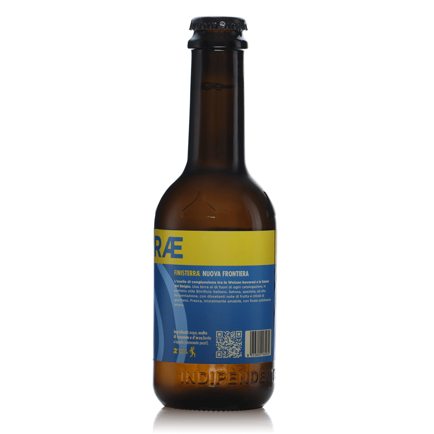 Birra artigianale Finisterrae bottiglia 33 cl Birrificio Italiano retro