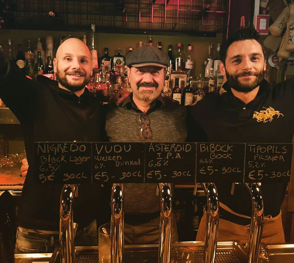 Bartenders with Agostino Arioli from Birrificio Italiano